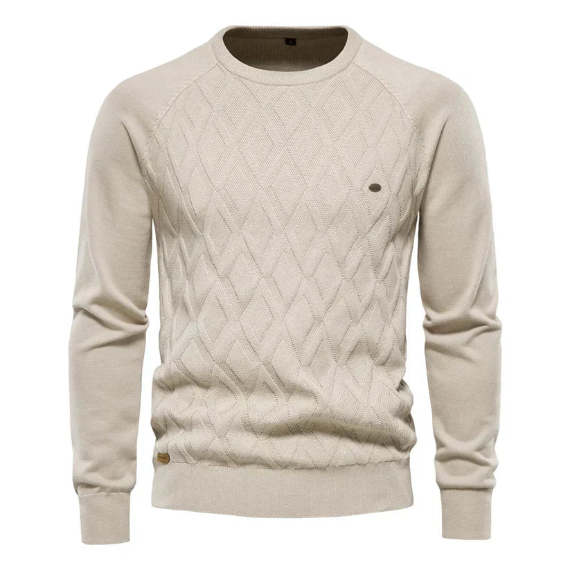 Zethar Pull Homme – Pull Tricoté Élégant & Chaud à Col Rond pour l’Hiver
