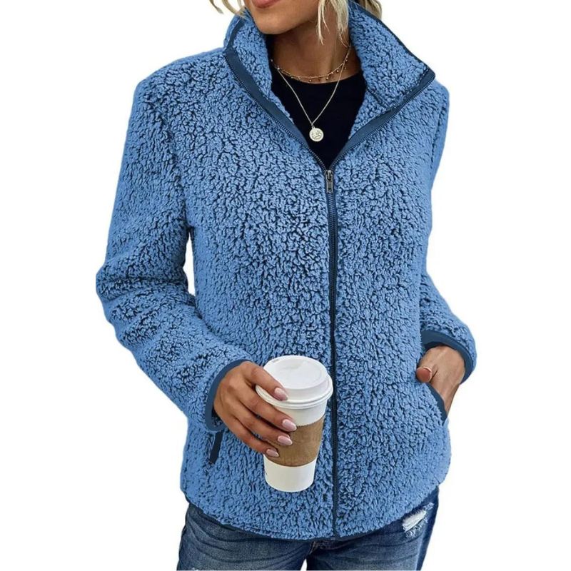 Yuna Veste Femme – Veste en Polaire Douce & Chaude au Style Décontracté et Élégant