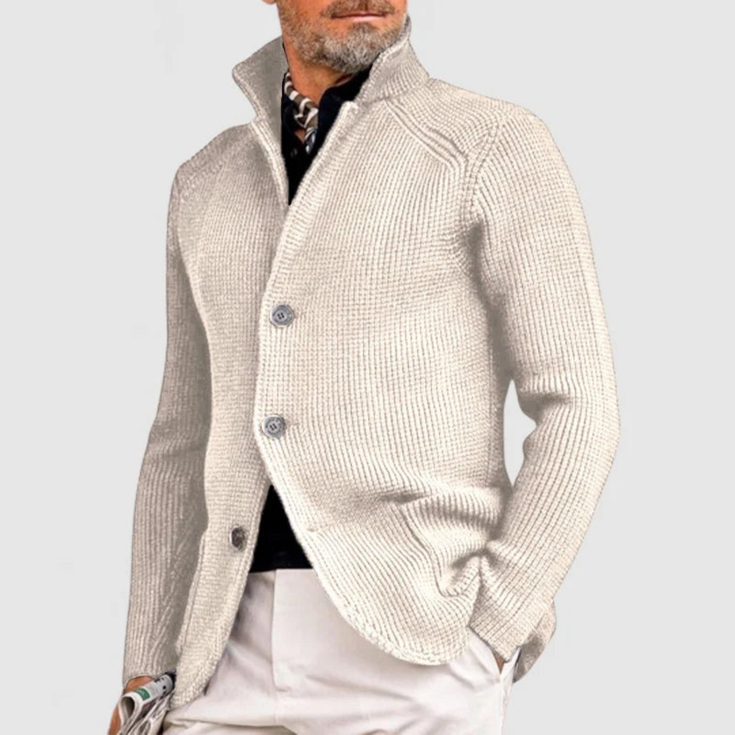 Thom Men's Cardigan – Comfortable & Elegant Versatile Knitwear for Everyday