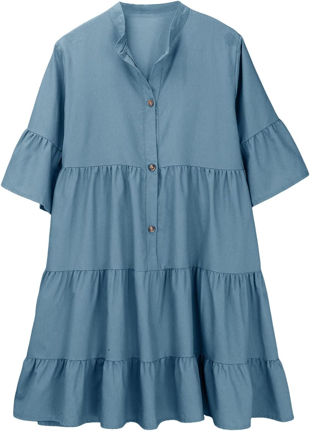 Sophie Bohemian Dress for Women – Short Fluid Dress with V-Neck and Short Sleeves