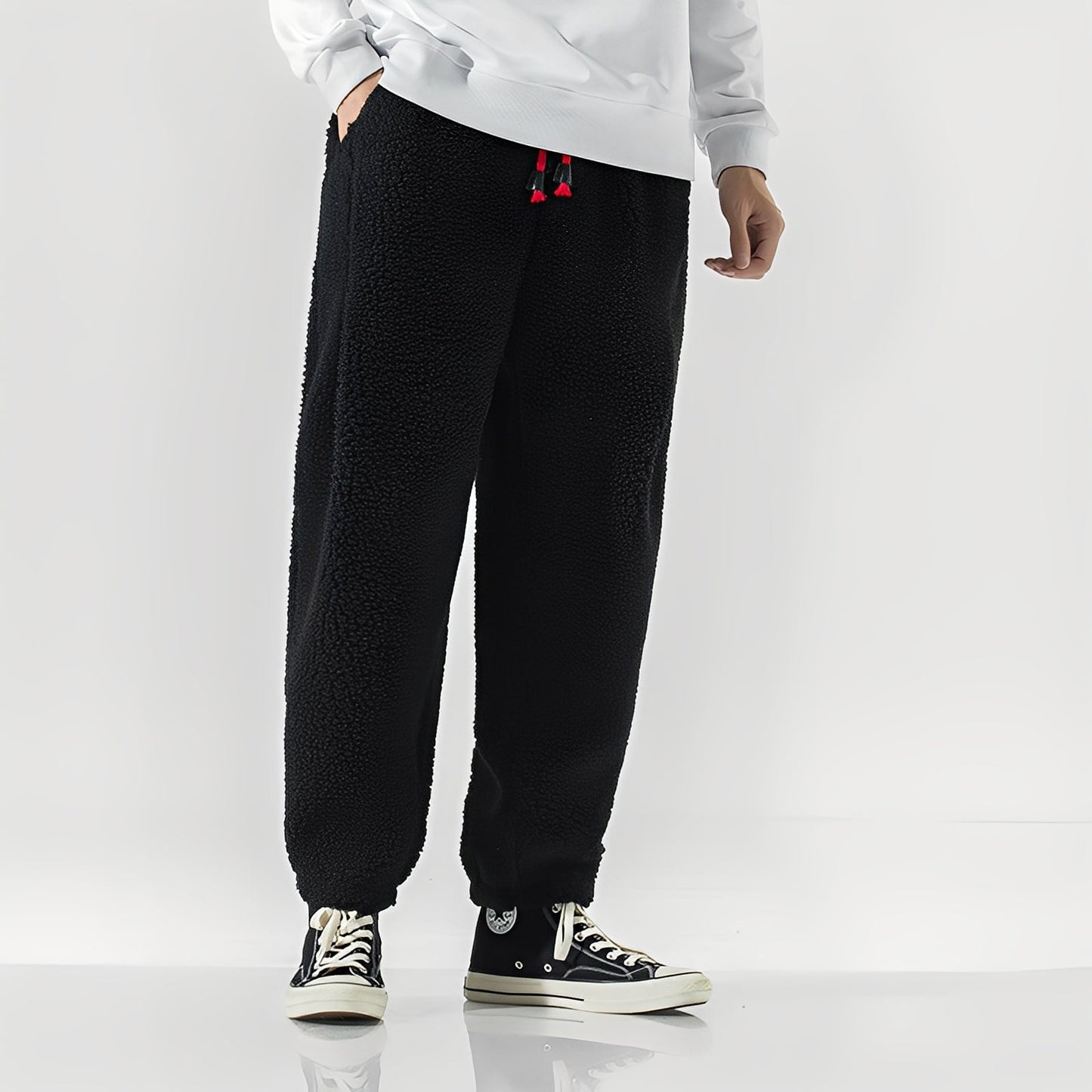 Nathaniel – Men's Teddy Fleece Pants – Soft and Warm Loungewear with a Relaxed Fit for Daily Comfort