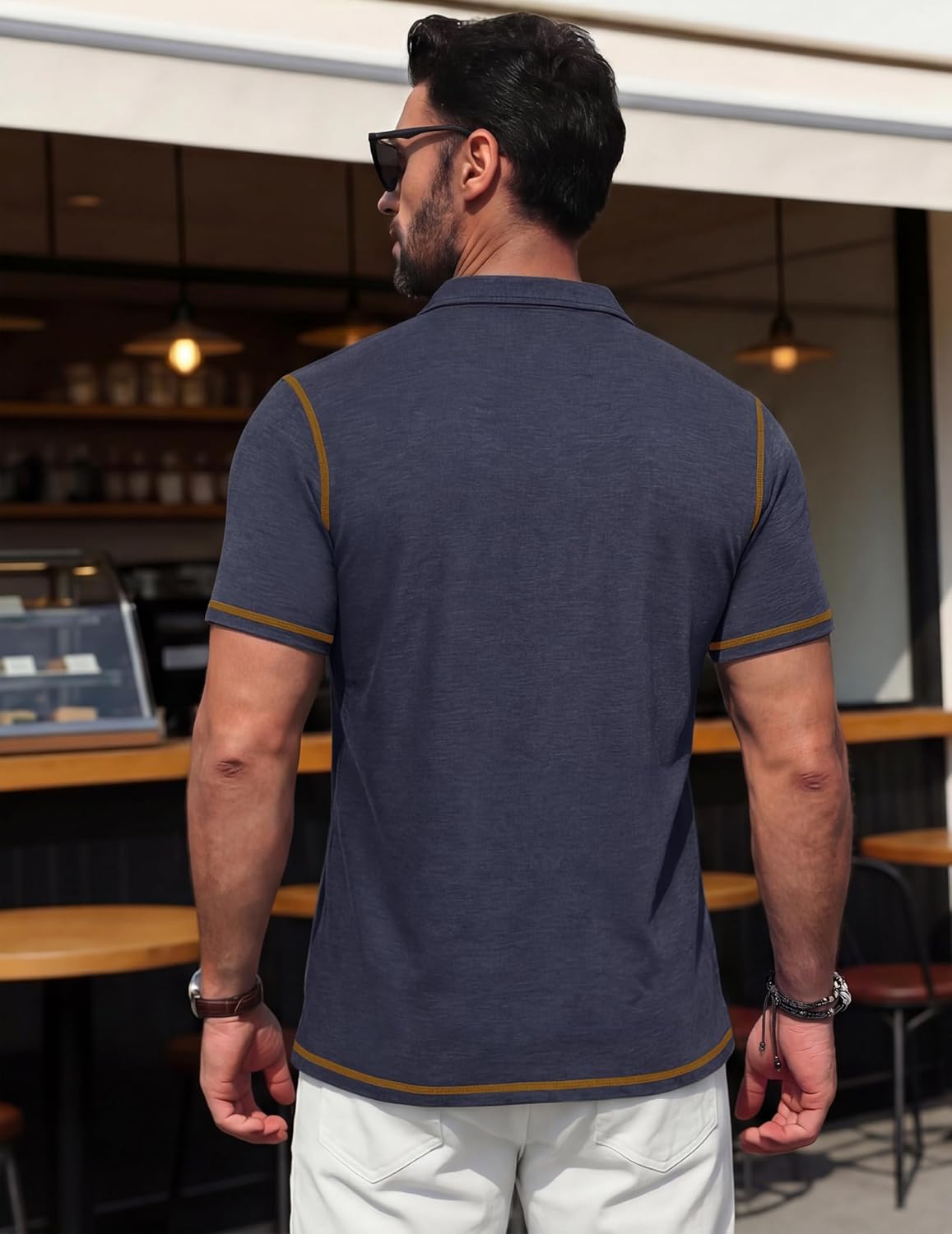 Vianney Men's Polo – Lightweight Cotton Polo, Pocket & Casual Chic Style for Summer