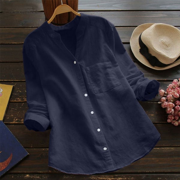 Aloyse Women's Shirt – Comfortable Breathable Linen-Cotton & Relaxed Loose Fit