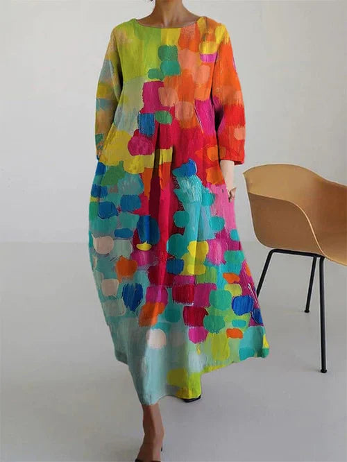 Antonella Floral Dress – Lightweight summer dress made of 100% cotton with a romantic print and a comfortable fit