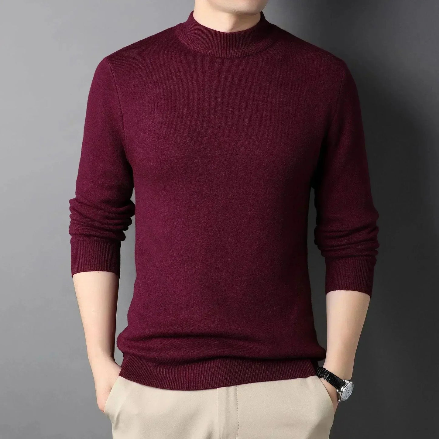 Keneth Men's Turtleneck Sweater – Elegant, Warm & Comfortable in Cashmere Wool Blend
