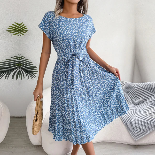 Julia Robe Été Femme – Robe Fleurie Légère à Coupe Ample & Encolure Dégagée