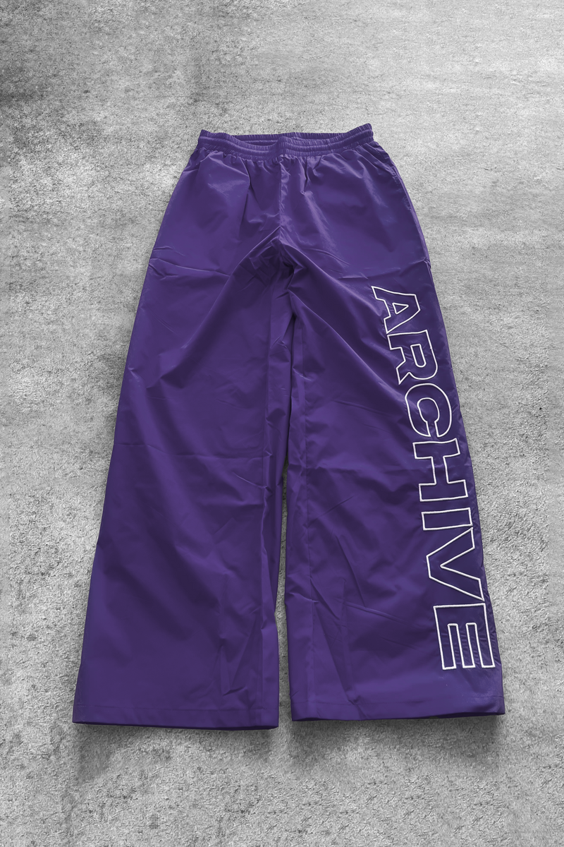 ARCHIVE 'STATEMENT' NYLON PANTS - PURPLE