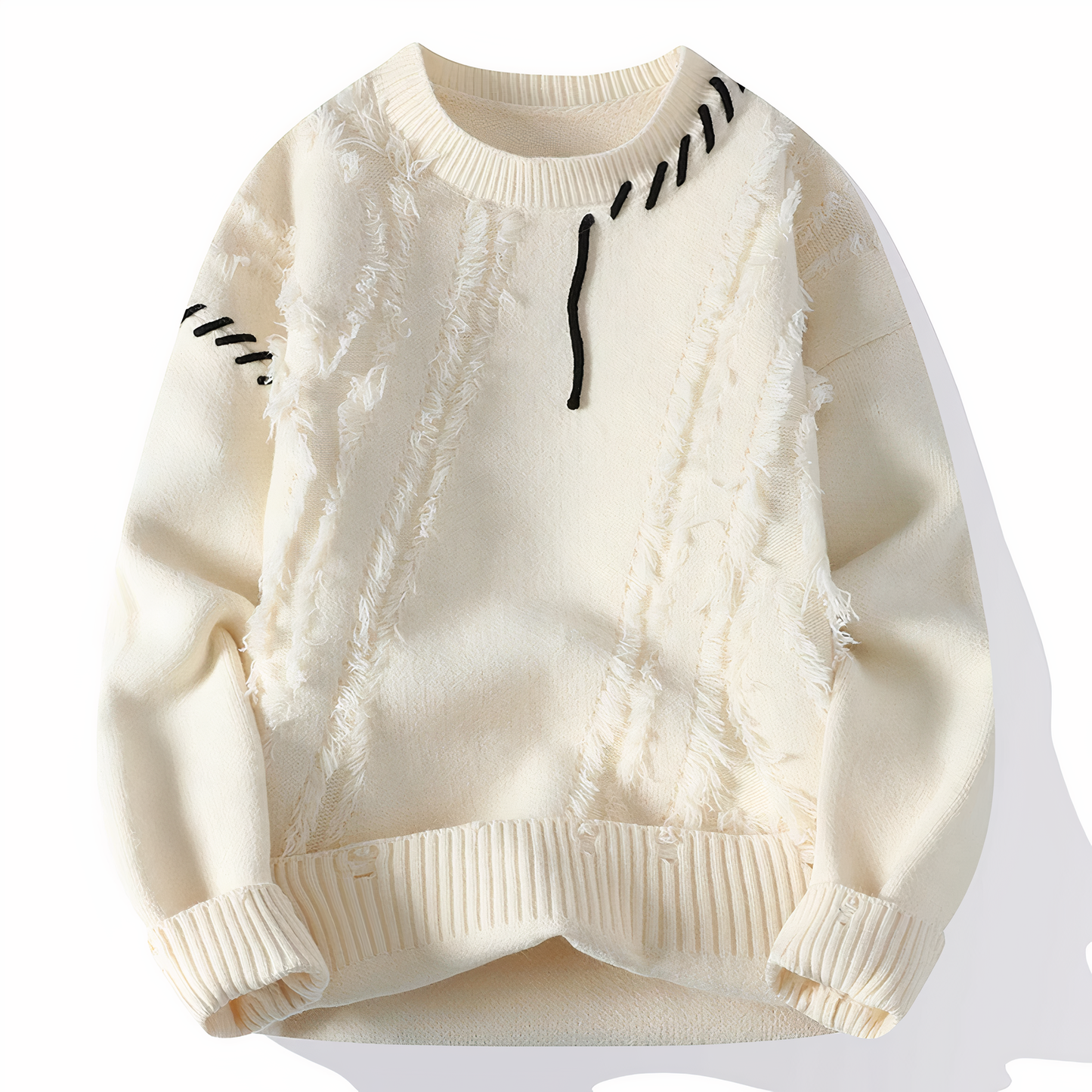 Dave Pull Men – Trendy Patchwork Sweater in Soft Material for Autumn & Winter