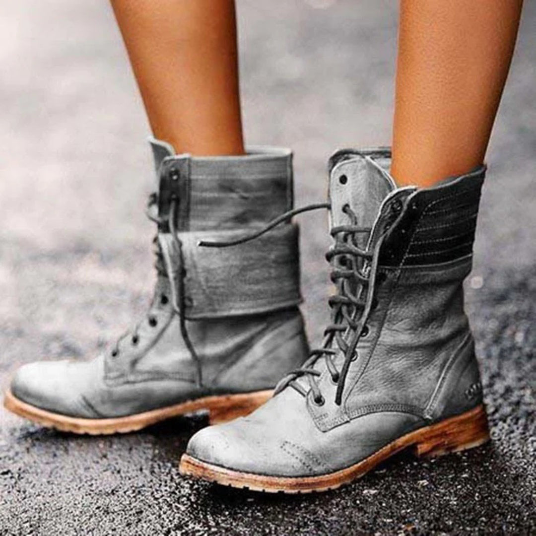 Ambre Bottines Femme – Bottines à Lacets en Cuir Élégantes & Confortables au Style Moderne