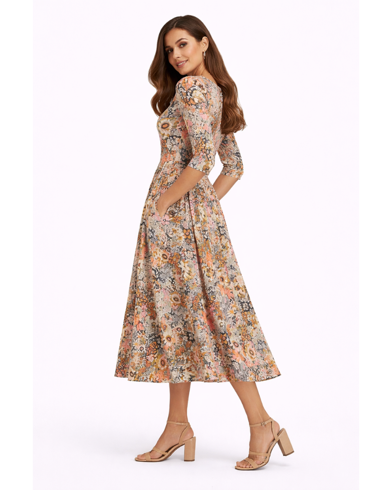 Floralyne Robe Longue Femme – Robe Fleurie Chic & Confortable avec Coupe Élégante Été
