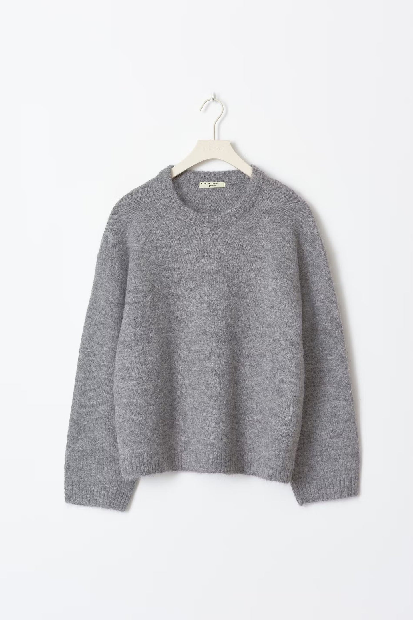 Amelie Pull Oversize Femme – Tricot Doux avec Col Rond et Manches Ballon Élégantes