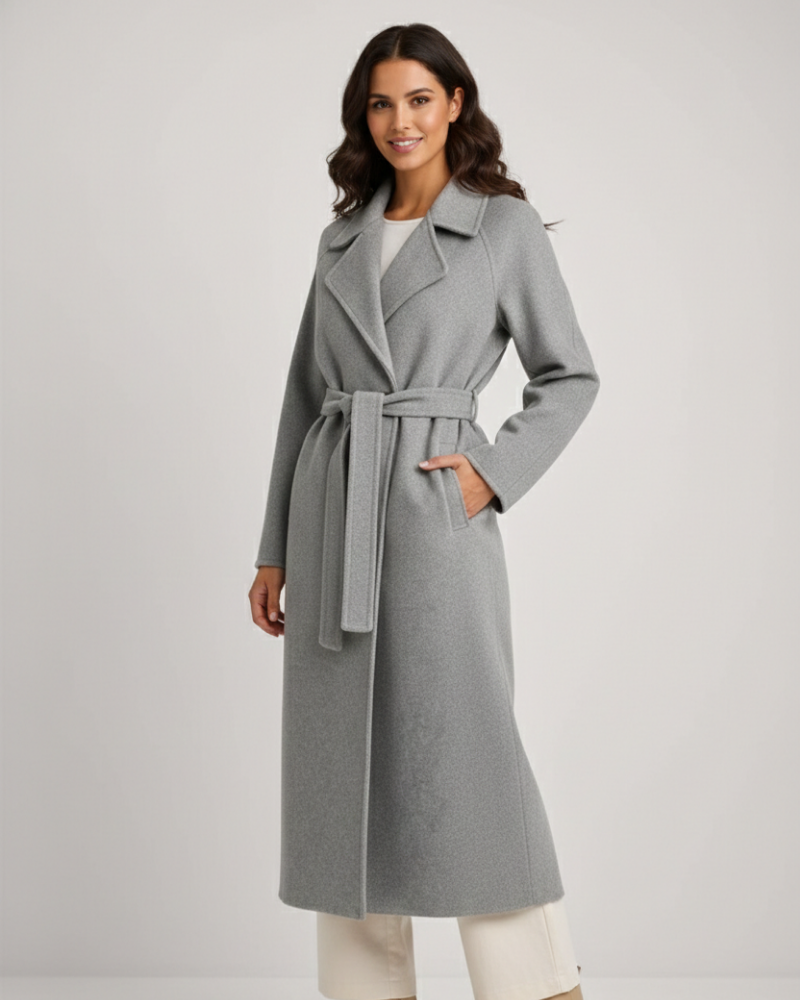 Talitha Long Women's Elegant Coat – Mixed Wool Coat with Classic Lapel