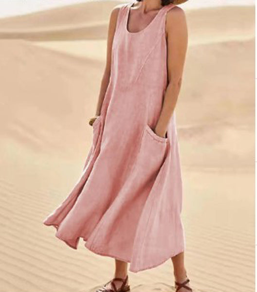 Elise Cotton Dress for Women – Soft, Breathable & Practical Pockets for Everyday Comfort