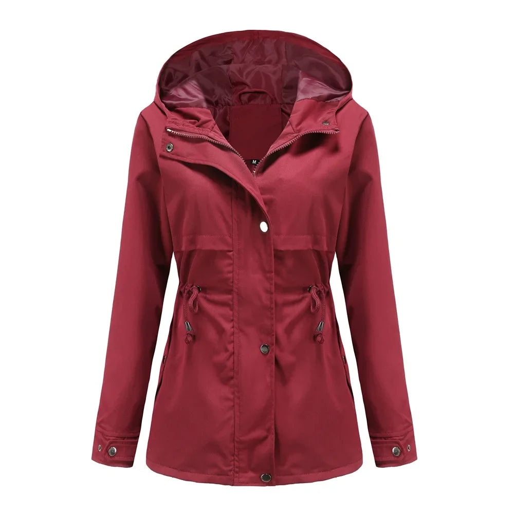 Madeline Manteau Imperméable Femme – Capuche Réglable, Léger & Résistant pour Pluie