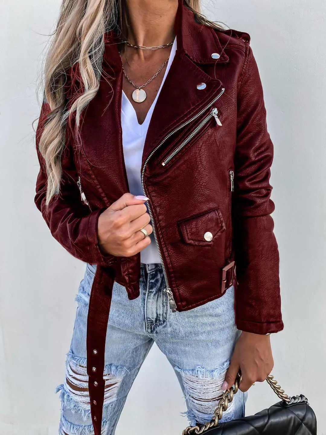 Maxine Women's Jacket – Elegant & Timeless Leather Jacket with a Chic Modern Style