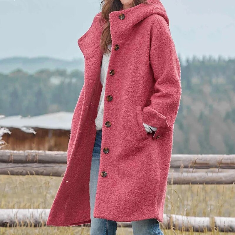 Hadley Women's Winter Coat – Warm Jacket with Elegant Hood & Feminine Cut