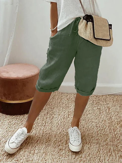 Kassandra Pantalon Femme Léger – Pantalon Fluide Taille Haute avec Coupe Aérienne et Confortable