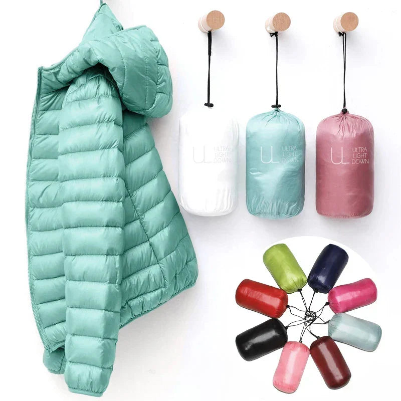 Daphne Mid-Season Women's Jacket – Lightweight Down Jacket with Elegant Hood & Slim Fit