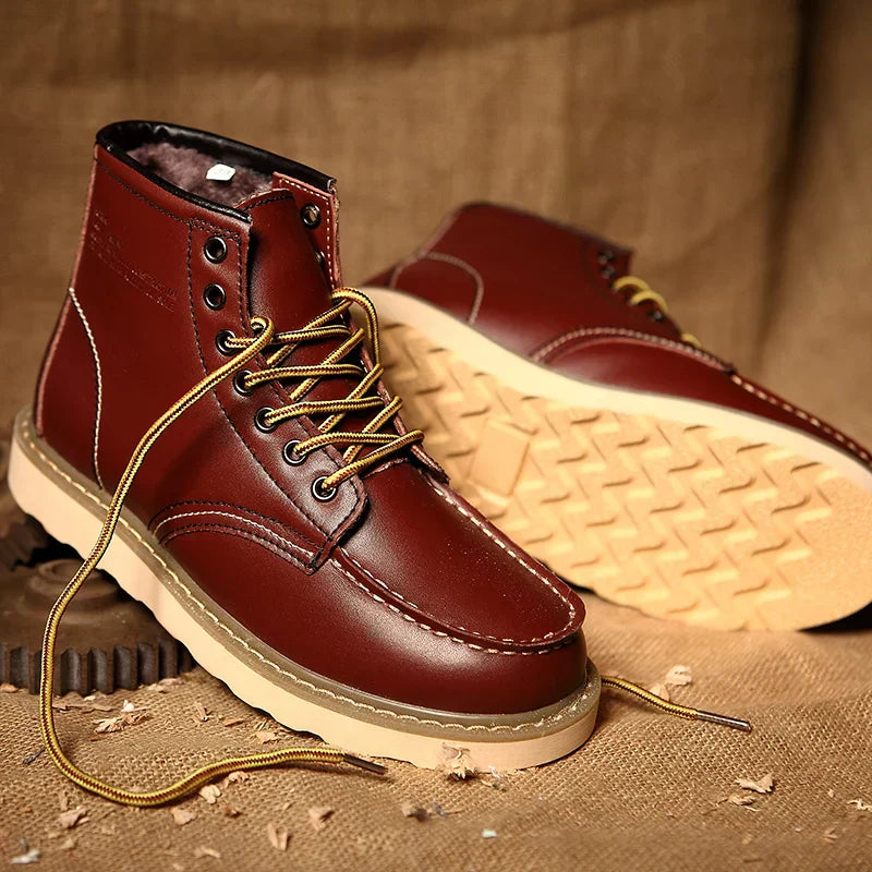 Tyler Bottes Homme Hiver Vintage – Chaudes, Confortables & Semelle Rembourrée