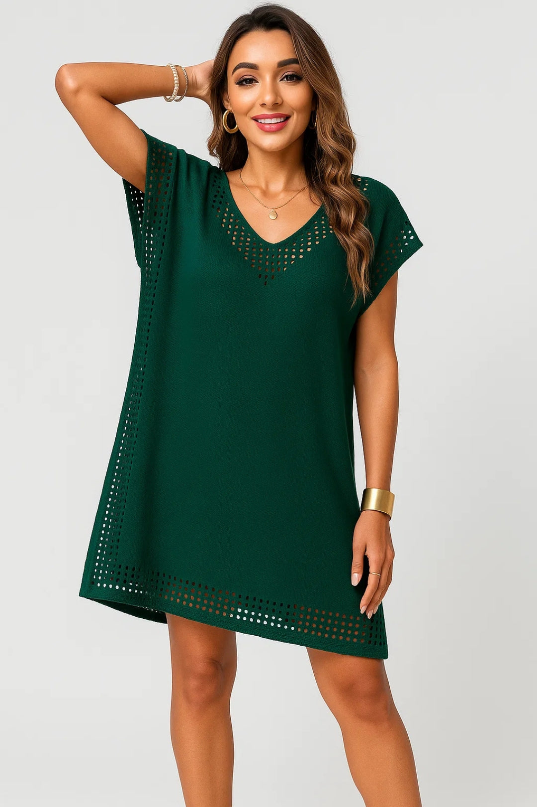 Laney Tunique de Plage – Design Ajouré Léger et Style Décontracté