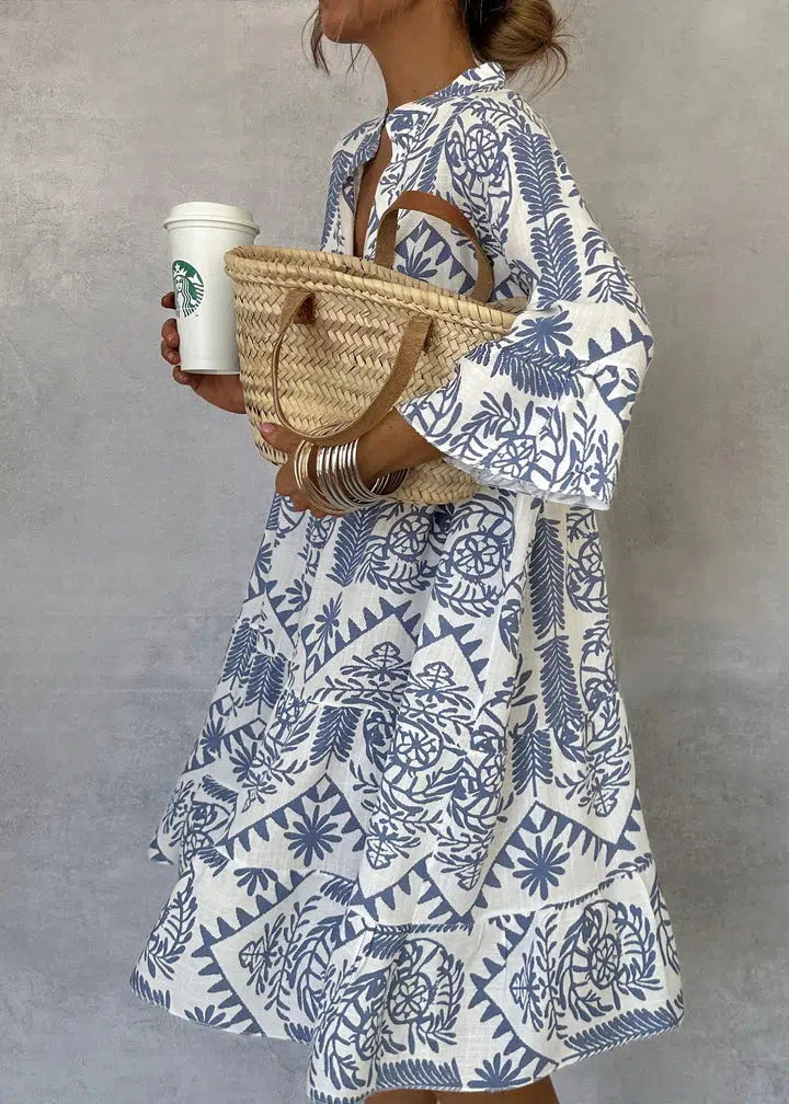 Anastasia Maxi Dress for Women – Bohemian Summer Dress with V-Neck & Airy Floral Print