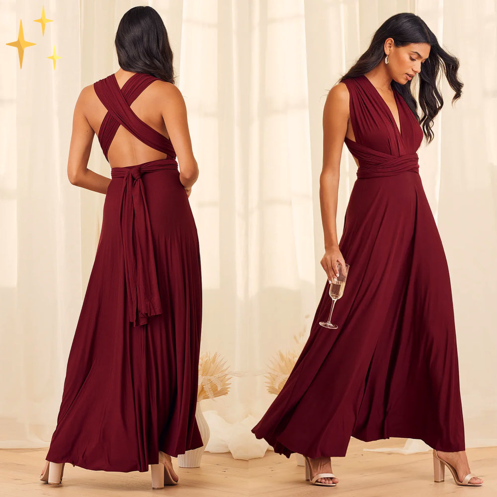 Elena Robe Portefeuille Femme – Robe Légère & Extensible pour Mariages & Occasions Festives