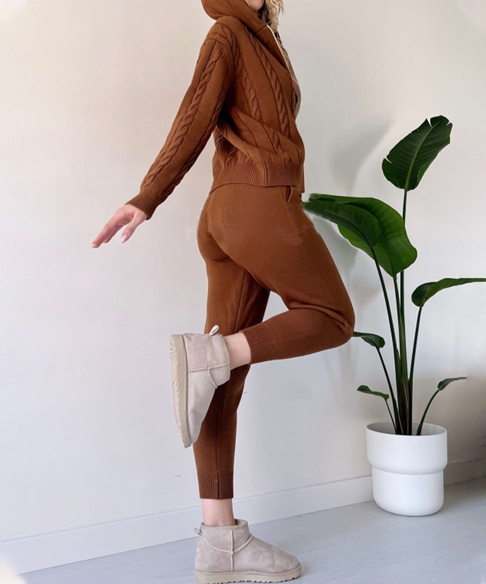 Elodie Ensemble Hiver Femme – Tenue Chaude Deux-Pièces avec Tissu Doux & Style Élégant