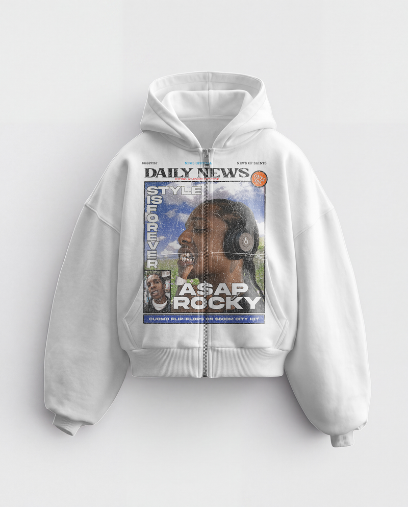 'ROCKY' HEAVYWEIGHT BOXY ZIPUP HOODIE