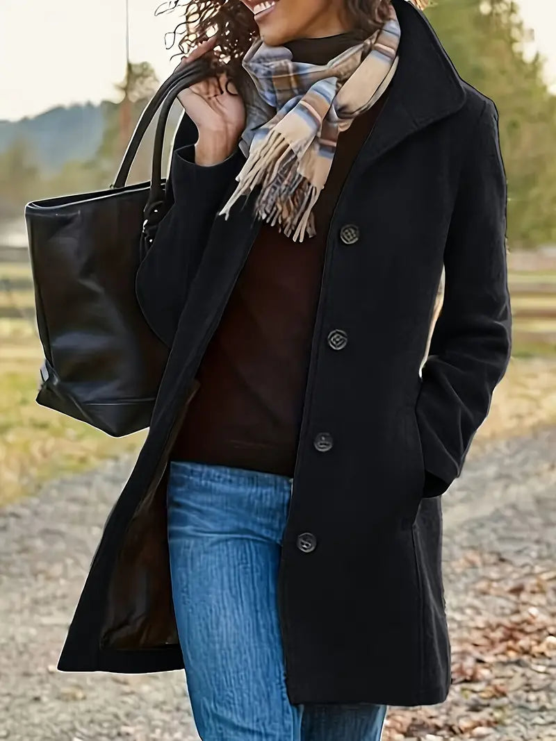 Brianna Women's Coat – Elegant Winter Coat with Warm Lining & Feminine Cut
