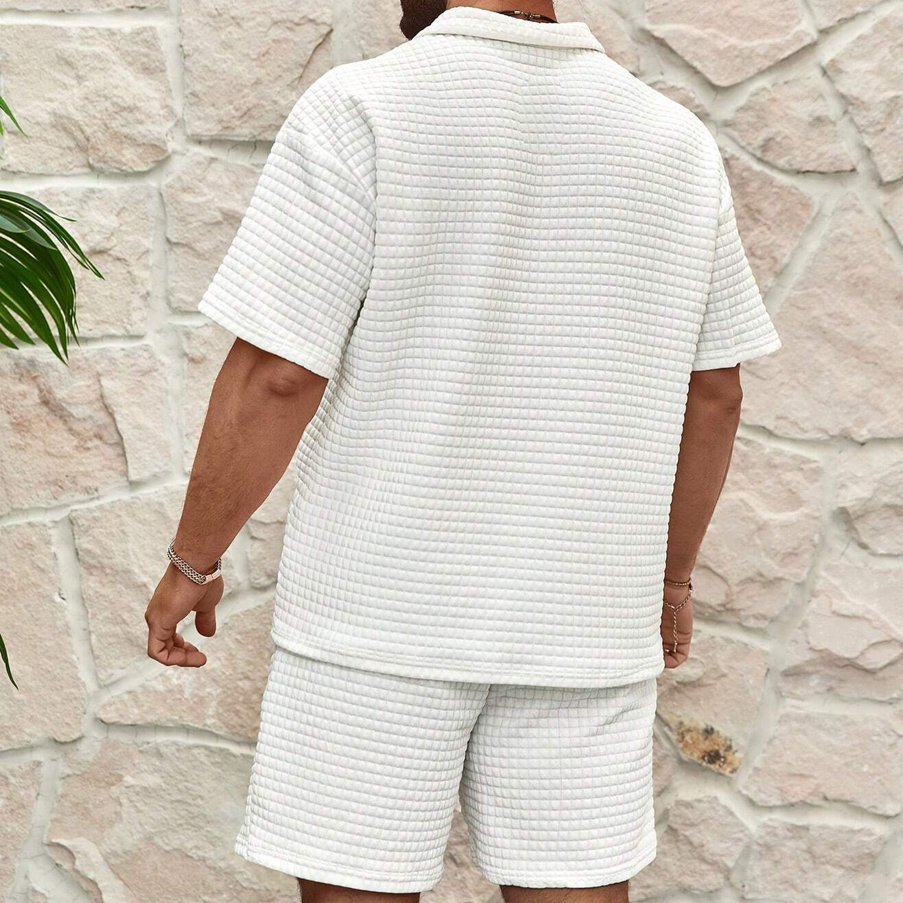 Silas Luxury Men's Ensemble – Breathable Cotton Polo and Matching Shorts, Summer Comfort