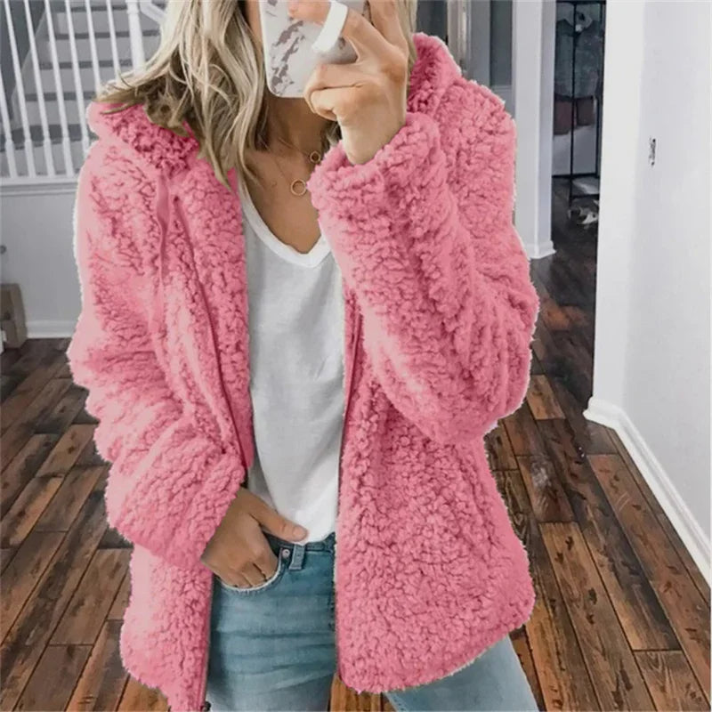 Olivia Cardigan Femme – Cardigan Doux en Polaire Oversize & Confortable pour l’Hiver