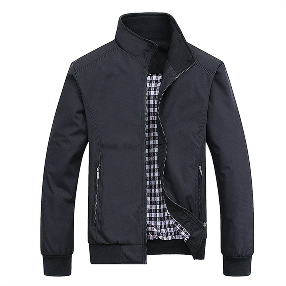 Scottie Lightweight Zip Jacket for Men – Casual Sporty Coat with High Collar for Mid-Season