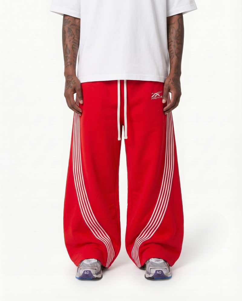 ARCHIVE ESSENTIAL WIDELEG SWEATPANTS RED