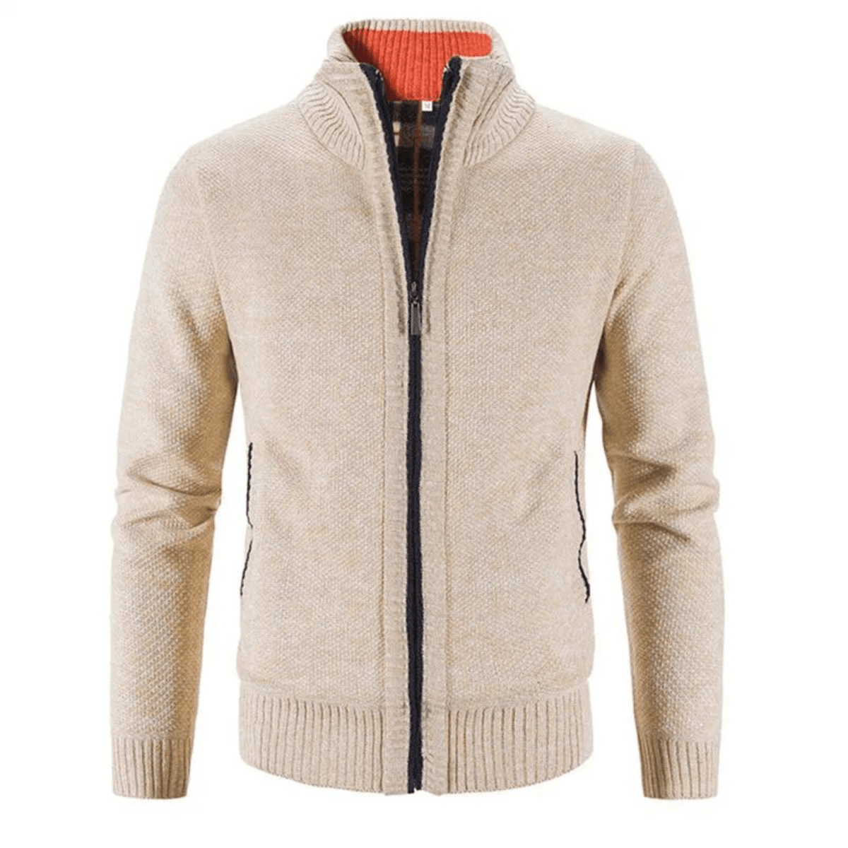 Hayden Men's High Collar Cardigan – Elegant & Comfortable Knit Jacket for Winter