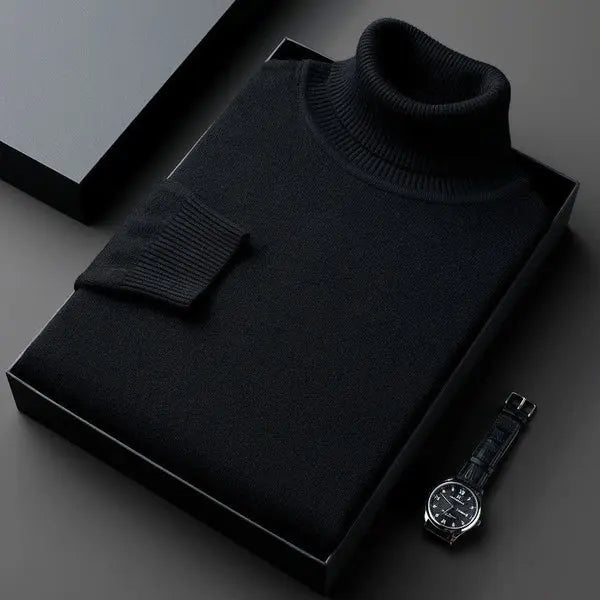 Kian Men's Turtleneck Sweater – Elegant, Warm & Comfortable in Cashmere Wool Blend