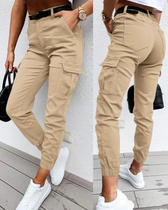 Jordyn High-Waisted Cargo Pants for Women – Comfort, Trendy Style & Functional Pockets