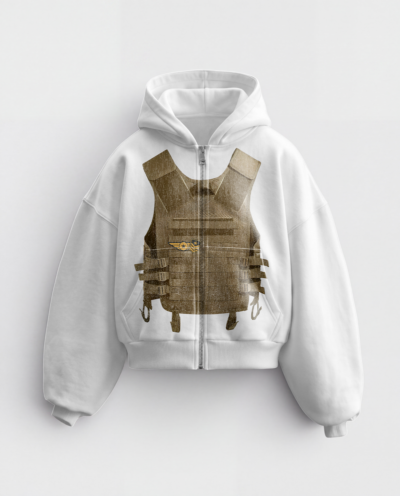 'LOST ARCHIVES' HEAVYWEIGHT BOXY ZIPUP HOODIE