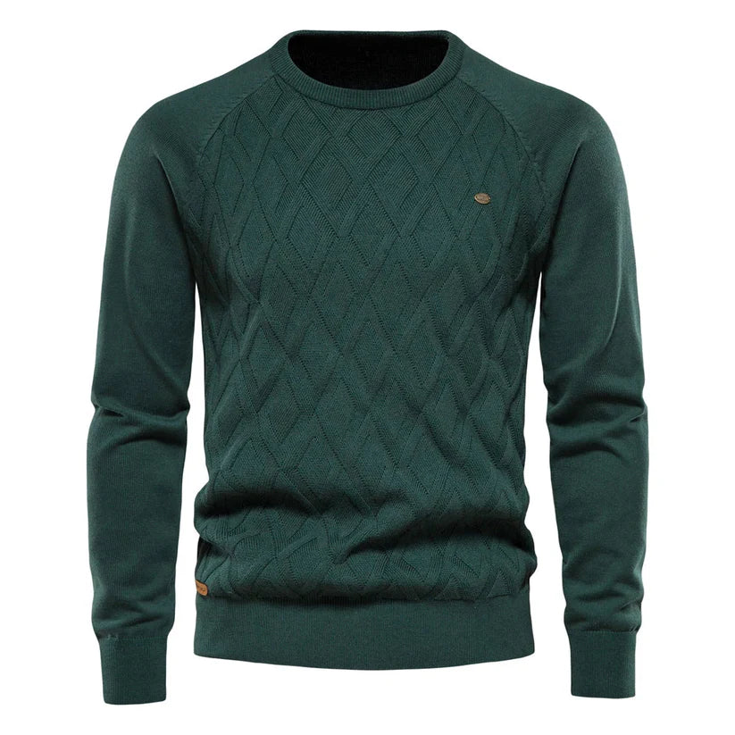 Zethar Pull Homme – Pull Tricoté Élégant & Chaud à Col Rond pour l’Hiver