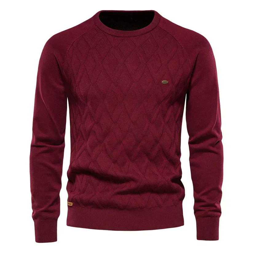 Zethar Pull Homme – Pull Tricoté Élégant & Chaud à Col Rond pour l’Hiver
