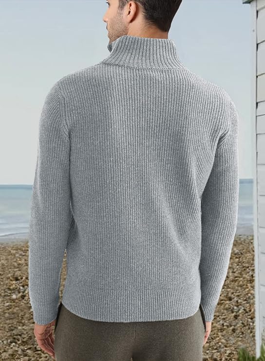 Trenton Pull Homme – Demi-Zip Moderne & Confortable au Style Italien Élégant