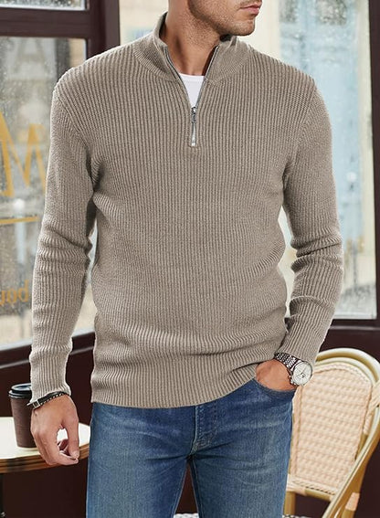 Trenton Pull Homme – Demi-Zip Moderne & Confortable au Style Italien Élégant
