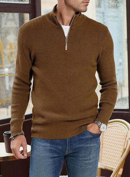 Trenton Pull Homme – Demi-Zip Moderne & Confortable au Style Italien Élégant