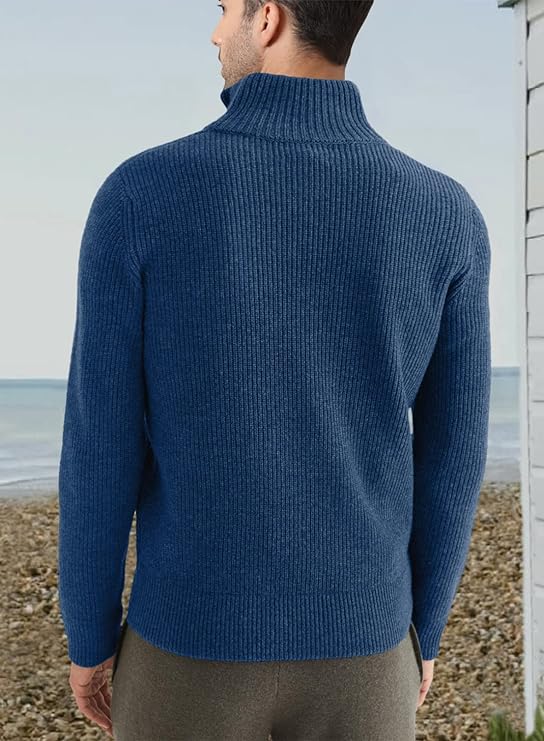 Trenton Pull Homme – Demi-Zip Moderne & Confortable au Style Italien Élégant