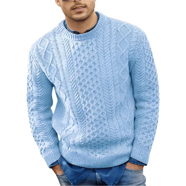 Othar Men's Sweater – Warm & Elegant Twisted Knit for Comfortable Winter