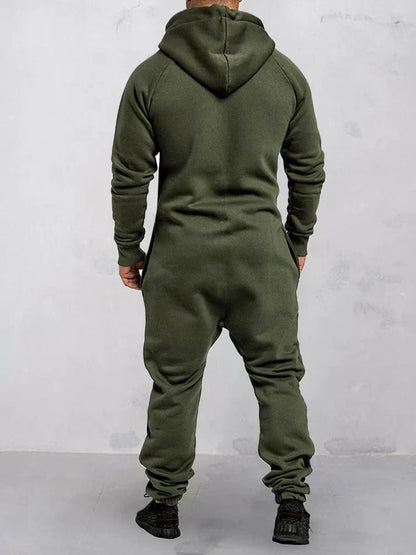 Riston Combinaison Homme – Combinaison à Capuche Chaude en Polaire Douce & Style Décontracté