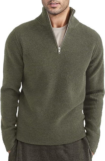 Trenton Pull Homme – Demi-Zip Moderne & Confortable au Style Italien Élégant