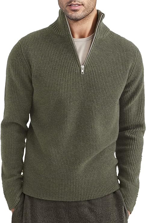 Trenton Pull Homme – Demi-Zip Moderne & Confortable au Style Italien Élégant