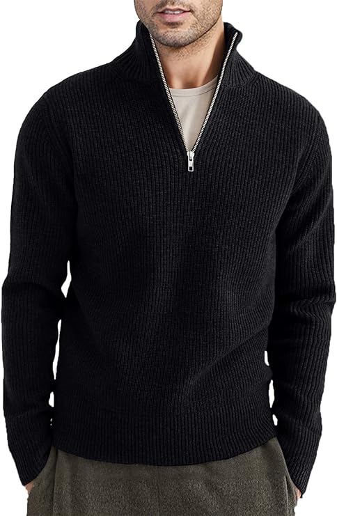 Trenton Pull Homme – Demi-Zip Moderne & Confortable au Style Italien Élégant
