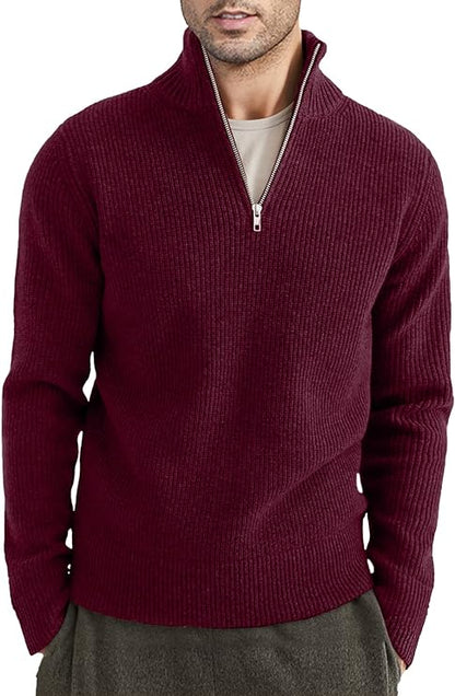 Trenton Pull Homme – Demi-Zip Moderne & Confortable au Style Italien Élégant