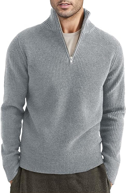 Trenton Pull Homme – Demi-Zip Moderne & Confortable au Style Italien Élégant